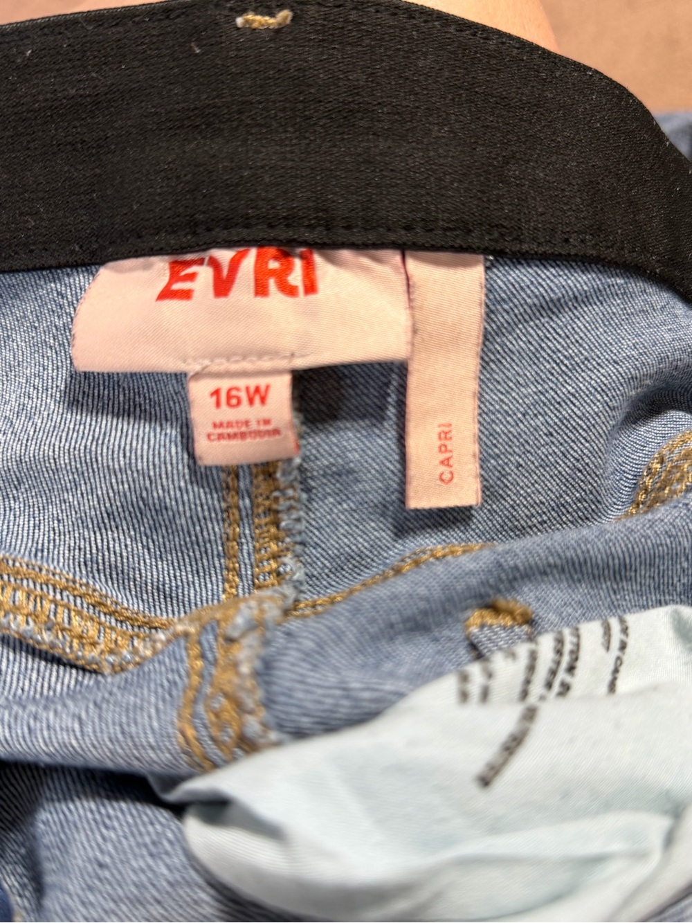 Dark Blue Cropped Distressed Women's Jeans - Picture 2 of 6
